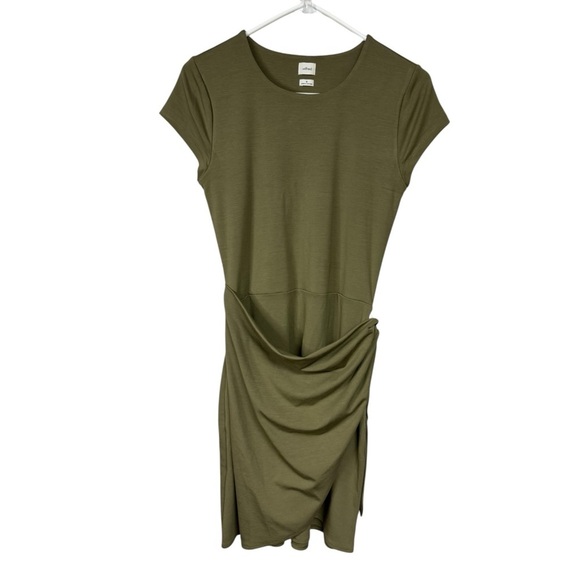 Aritzia Wilfred Lune Olive Green Mini Dress Medium - Picture 2 of 7
